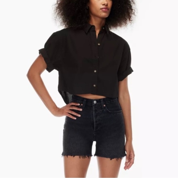 Aritzia‎ Denim Forum JANE cropped top - Picture 7 of 9